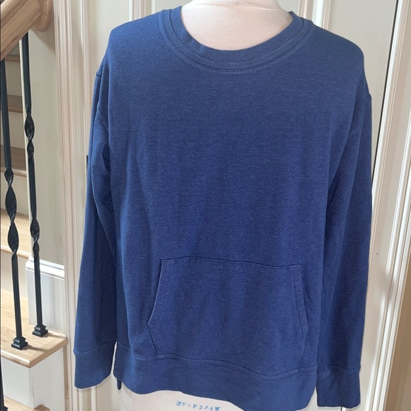 Cozy Blue Sweatshirt Green Tea Comfy Lightweight - Picture 1 of 5